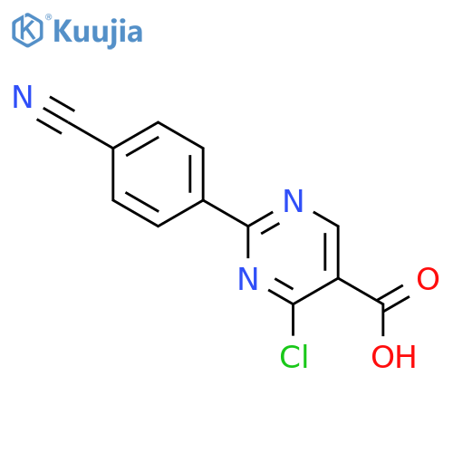 5-Pyrimidinecarboxylic acid, 4-chloro-2-(4-cyanophenyl)- structure