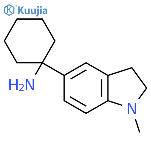 1-(1-methyl-2,3-dihydro-1H-indol-5-yl)cyclohexan-1-amine structure