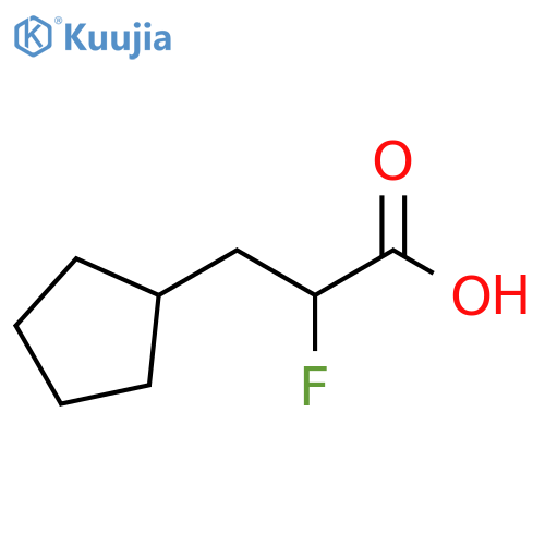 3-cyclopentyl-2-fluoropropanoic acid structure