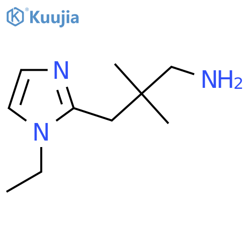 3-(1-ethyl-1H-imidazol-2-yl)-2,2-dimethylpropan-1-amine structure