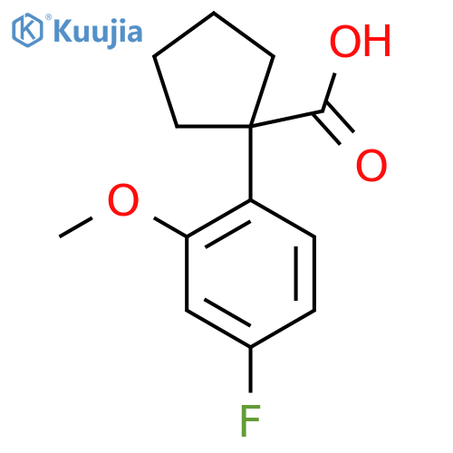 1-(4-fluoro-2-methoxyphenyl)cyclopentane-1-carboxylic acid structure
