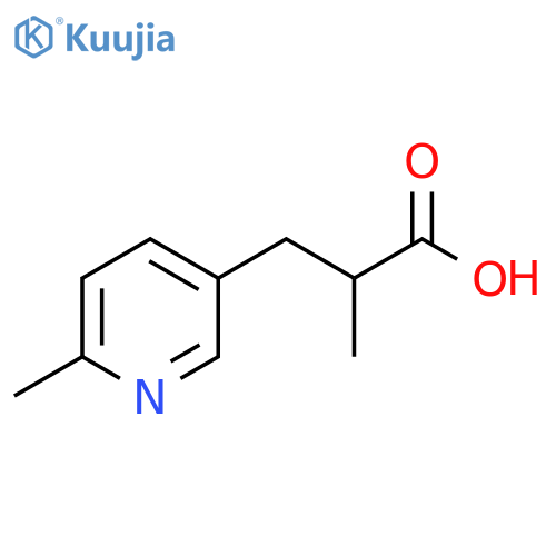 2-Methyl-3-(6-methylpyridin-3-yl)propanoic acid structure