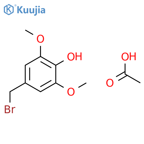 Phenol, 4-(bromomethyl)-2,6-dimethoxy-, acetate structure
