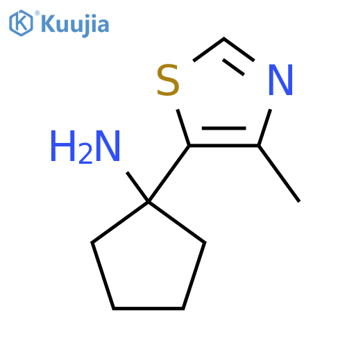 1-(4-methyl-1,3-thiazol-5-yl)cyclopentan-1-amine structure