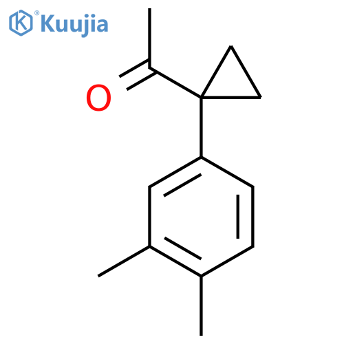 1-1-(3,4-dimethylphenyl)cyclopropylethan-1-one structure