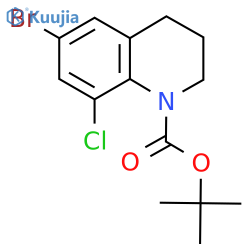 Tert-butyl 6-bromo-8-chloro-1,2,3,4-tetrahydroquinoline-1-carboxylate structure