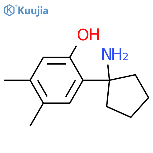 2-(1-aminocyclopentyl)-4,5-dimethylphenol structure