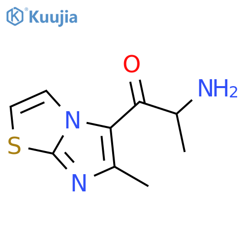 2-amino-1-{6-methylimidazo2,1-b1,3thiazol-5-yl}propan-1-one structure