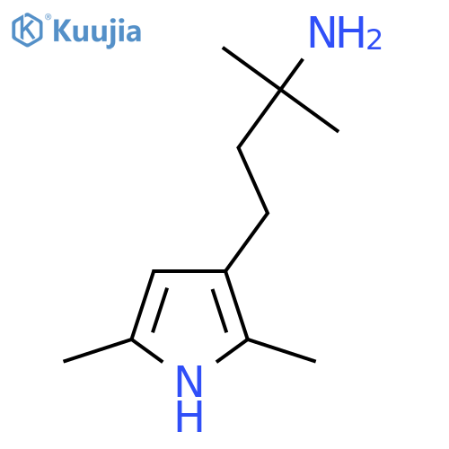 4-(2,5-dimethyl-1H-pyrrol-3-yl)-2-methylbutan-2-amine structure