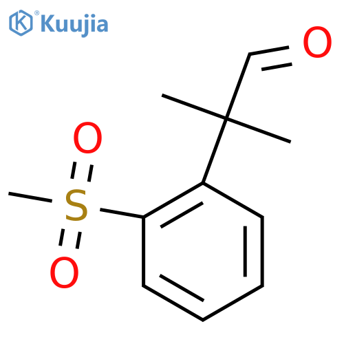 2-(2-methanesulfonylphenyl)-2-methylpropanal structure