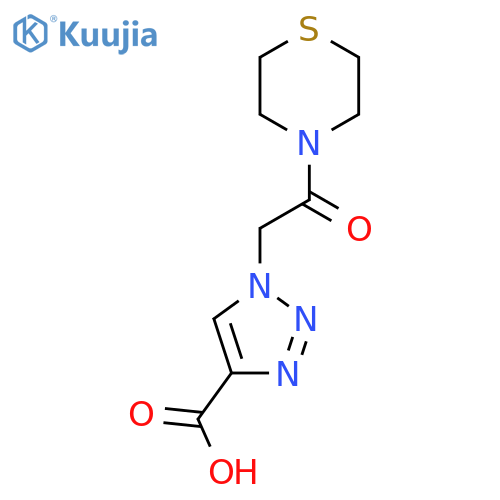 1-(2-Oxo-2-thiomorpholinoethyl)-1H-1,2,3-triazole-4-carboxylic acid structure