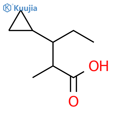 Cyclopropanepropanoic acid, β-ethyl-α-methyl- structure