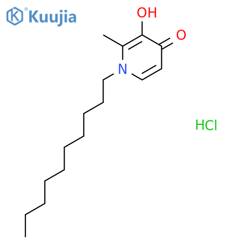 4(1H)-Pyridinone, 1-decyl-3-hydroxy-2-methyl-, hydrochloride structure