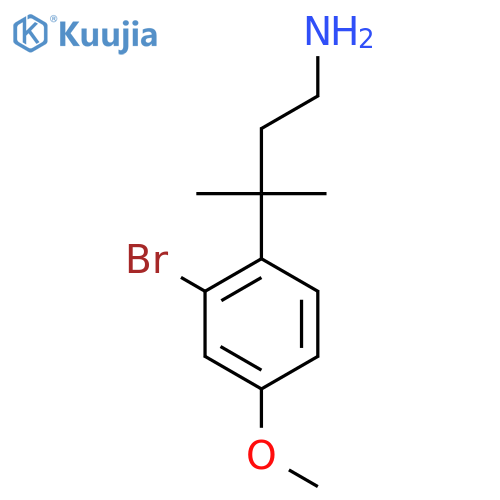 3-(2-bromo-4-methoxyphenyl)-3-methylbutan-1-amine structure