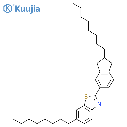 Benzothiazole, 2-(2,3-dihydro-2-octyl-1H-inden-5-yl)-6-octyl- structure