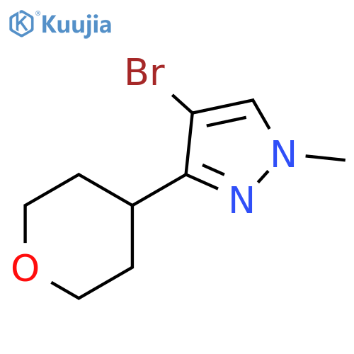 4-bromo-1-methyl-3-(oxan-4-yl)-1H-pyrazole structure