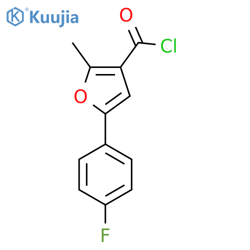 5-(4-Fluoro-phenyl)-2-methyl-furan-3-carbonyl chloride structure