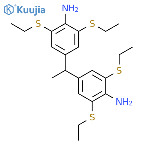 Benzenamine, 4,4'-ethylidenebis[2,6-bis(ethylthio)- structure