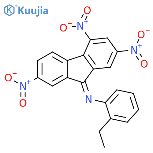 Benzenamine, 2-ethyl-N-(2,4,7-trinitro-9H-fluoren-9-ylidene)- structure