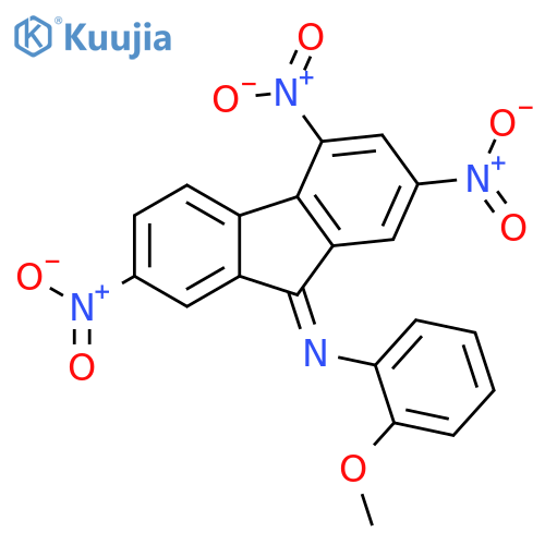 Benzenamine, 2-methoxy-N-(2,4,7-trinitro-9H-fluoren-9-ylidene)- structure