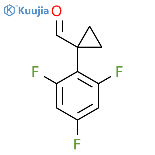 1-(2,4,6-trifluorophenyl)cyclopropane-1-carbaldehyde structure