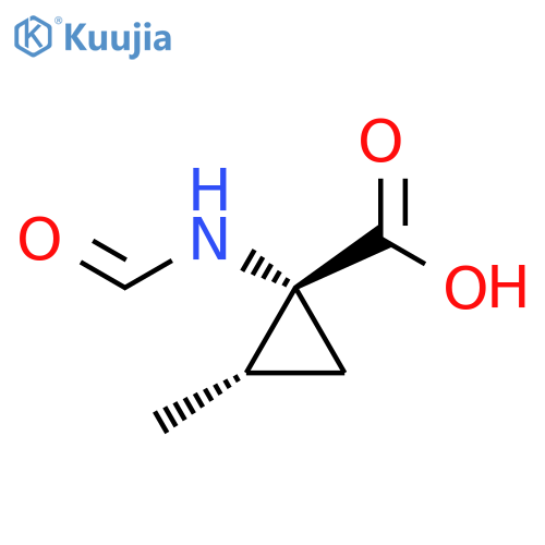 Cyclopropanecarboxylicacid, 1-(formylamino)-2-methyl-, (1R,2S)-rel- structure