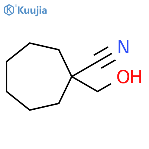 Cycloheptanecarbonitrile, 1-(hydroxymethyl)- structure