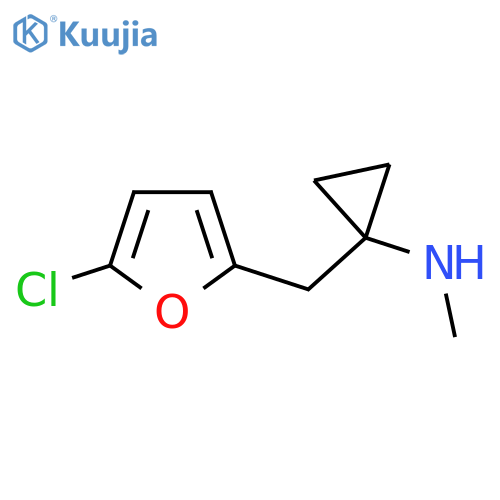 1-(5-chlorofuran-2-yl)methyl-N-methylcyclopropan-1-amine structure