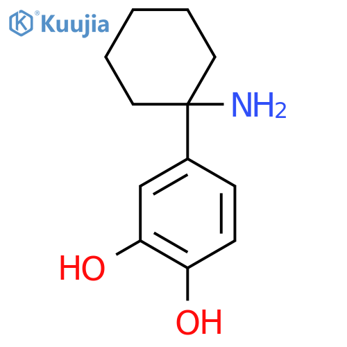 4-(1-aminocyclohexyl)benzene-1,2-diol structure