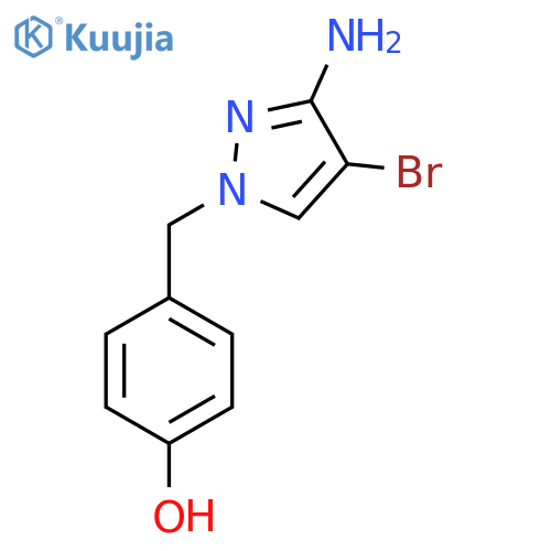 4-(3-amino-4-bromo-1H-pyrazol-1-yl)methylphenol structure