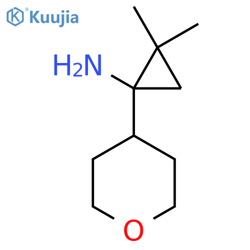 2,2-dimethyl-1-(oxan-4-yl)cyclopropan-1-amine structure