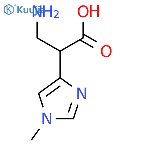 3-amino-2-(1-methyl-1H-imidazol-4-yl)propanoic acid structure