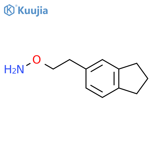 O-2-(2,3-dihydro-1H-inden-5-yl)ethylhydroxylamine structure