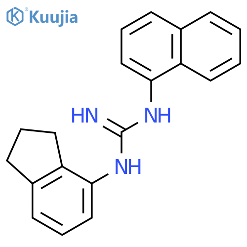 Guanidine, N-(2,3-dihydro-1H-inden-4-yl)-N'-1-naphthalenyl- structure