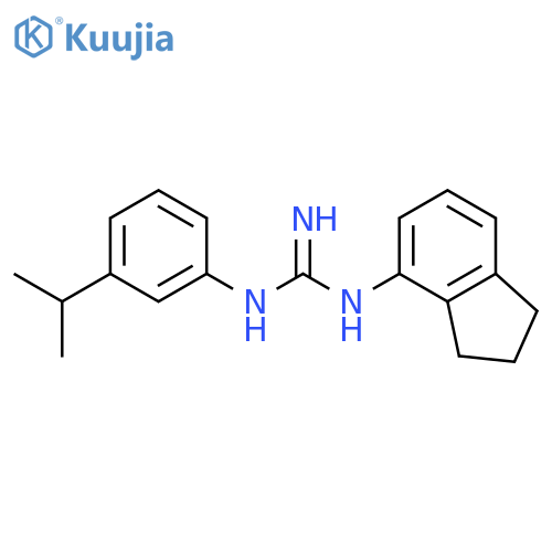 Guanidine, N-(2,3-dihydro-1H-inden-4-yl)-N'-[3-(1-methylethyl)phenyl]- structure