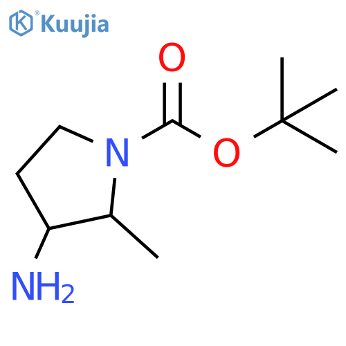 tert-butyl 3-amino-2-methylpyrrolidine-1-carboxylate structure