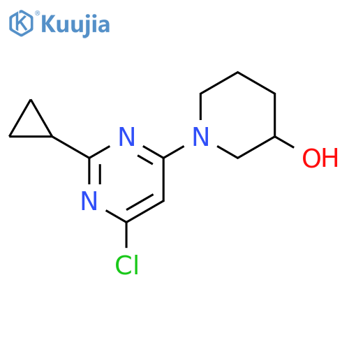 1-(6-chloro-2-cyclopropylpyrimidin-4-yl)piperidin-3-ol structure