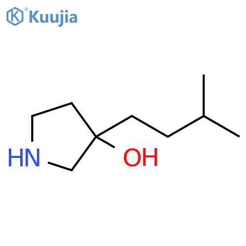 3-(3-methylbutyl)pyrrolidin-3-ol structure