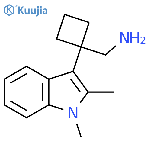 1-(1,2-dimethyl-1H-indol-3-yl)cyclobutylmethanamine structure