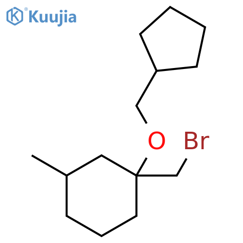 1-(bromomethyl)-1-(cyclopentylmethoxy)-3-methylcyclohexane structure