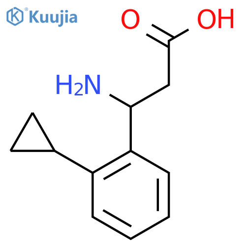 3-amino-3-(2-cyclopropylphenyl)propanoic acid structure