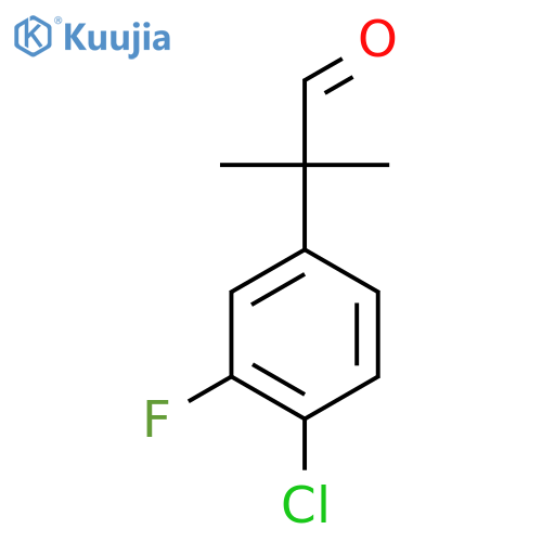 2-(4-chloro-3-fluorophenyl)-2-methylpropanal structure