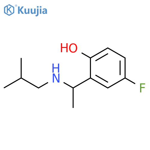 4-fluoro-2-{1-(2-methylpropyl)aminoethyl}phenol structure