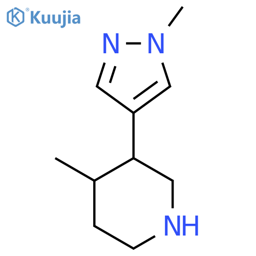 4-Methyl-3-(1-methyl-1h-pyrazol-4-yl)piperidine structure
