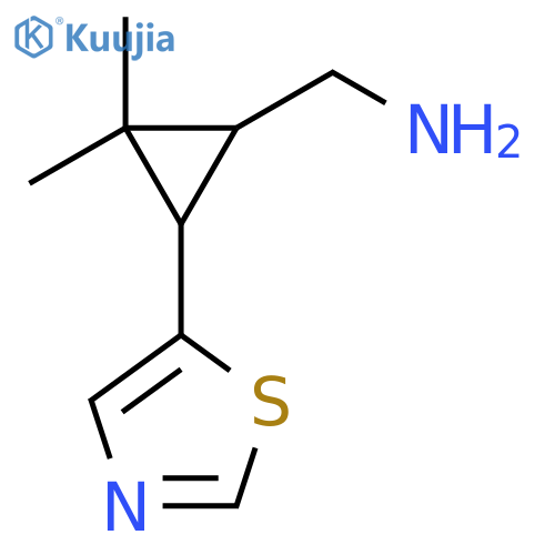 2,2-dimethyl-3-(1,3-thiazol-5-yl)cyclopropylmethanamine structure