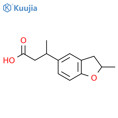 3-(2-methyl-2,3-dihydro-1-benzofuran-5-yl)butanoic acid structure