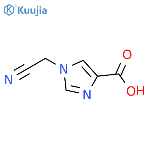 1-(cyanomethyl)-1H-imidazole-4-carboxylic acid structure