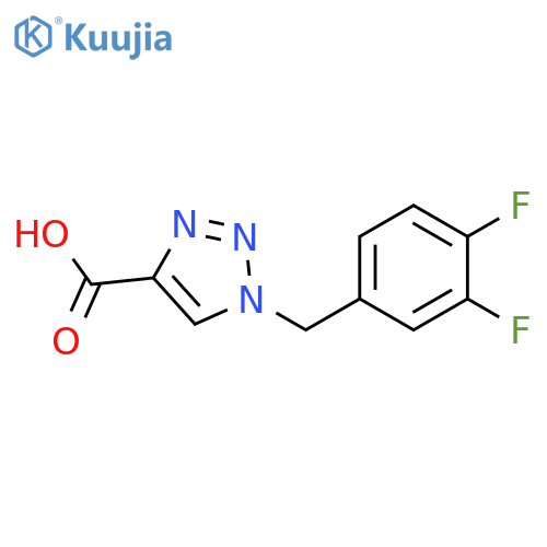 1-[(3,4-difluorophenyl)methyl]-1H-1,2,3-triazole-4-carboxylic acid structure