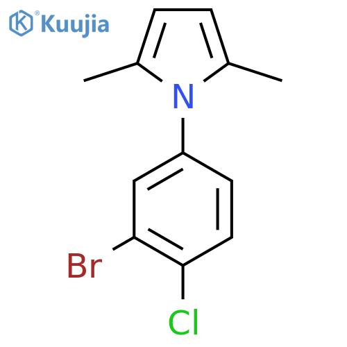 1-(3-bromo-4-chlorophenyl)-2,5-dimethyl-1H-pyrrole structure