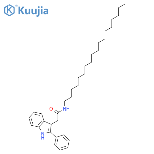 1H-Indole-3-acetamide, N-octadecyl-2-phenyl- structure